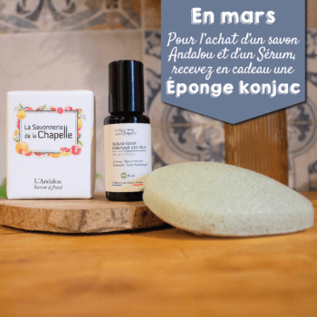 Andalou soap + Serum = A FREE Konjac sponge